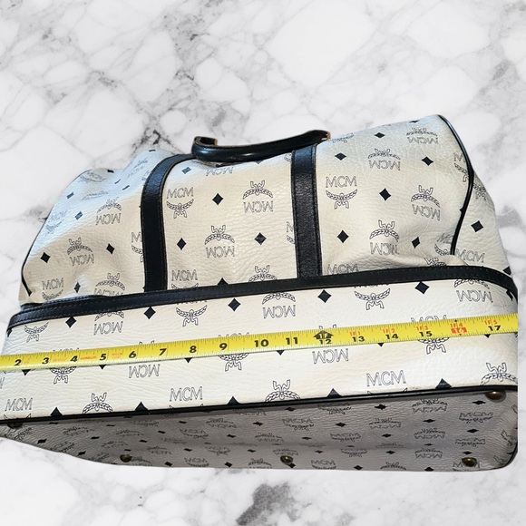 RARE MCM Trunk Travel Weekender Bag West Germany Unisex BLACK & WHITE FABULOUS - Picture 12 of 15
